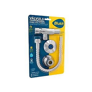 Valvula Descarga Mictorio Blukit Com Engate 30cm Bliste
