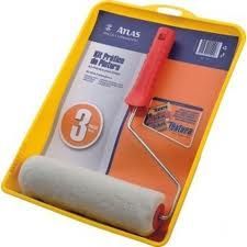 Kit Atlas Pintura 3 Peças Bandeja/Pincel/Rolo