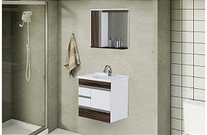 Kit Rorato Modena Com Pé 3 Gavetas + Gavetão 59,5cm Ct
