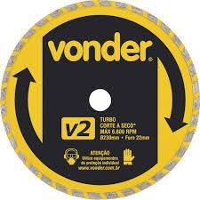 Disco Diamantado  4.3/8 Vonder V2 Turbo