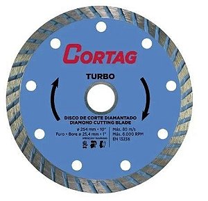 Disco Diamantado 10 Cortag 254mm Turbo