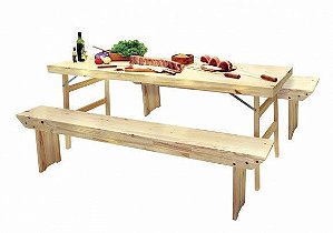 Conjunto Mesa/Bancos Naturalle Tramontina
