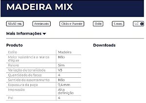 Piso Ceramico 50x50 Hd Madeira Mix A Pisoforte