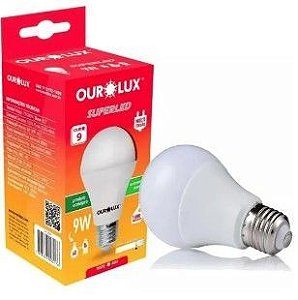 Lampada Bulbo Led   9w 6500k E27 Ourolux Biv
