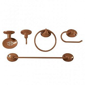Kit Acessorios Banheiro Metasul 5pcs Caramelo