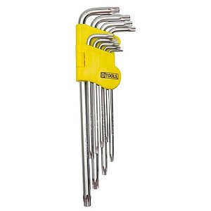 Jogo Chave Torx Dtools 9pcs Crv Longa