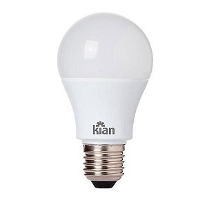 Lampada Bulbo Led   9w 3000k E27 Kian Amarela