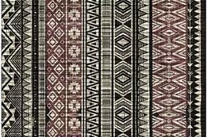 Tapete Kapazi 65cm Tropical Tribal Vinho