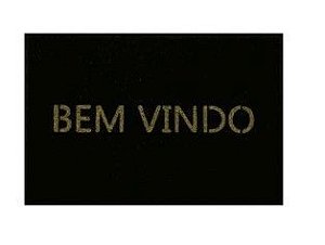 Capacho Kapazi 40cm X 60cm Preto Bem Vindo