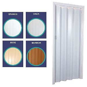 Porta Sanfonada 80cm Cinza