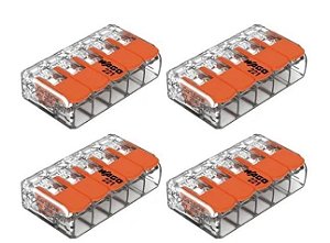 Conector Wago 5 Fios 4,0mm (4pcs)
