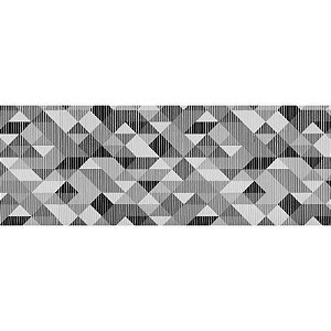 Tapete Kapazi 43cm Tropical Triangulos Cinza