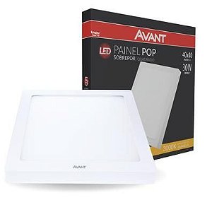 Painel Led Sob Quad 30w 3000k Avant