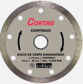 Disco Diamantado  4.3/8 Cortag Continuo