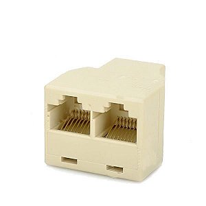 Adaptador Conector Rj45 2x1 Dex