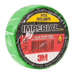 Fita Isolante Verde Imperial 3m 10m