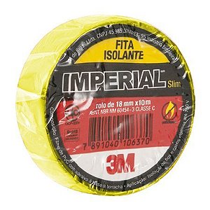 Fita Isolante Amarelo Imperial 3m 10m