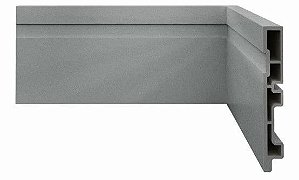 Rodape Ecovale Frisado 10,5cm Wpc Prata 2,40m