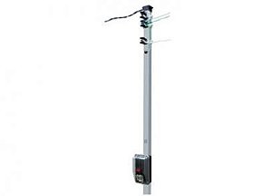 Poste Luz Galvanizado Bifasico 7,5m C/Caixa Novo