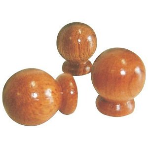 Puxador Bola Mad.Liso Mogno P1-29