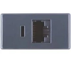 Emb Modulo Tramontina Grafite Tomada Rj 11