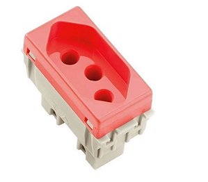 Emb Modulo Tramontina Branco Tomada 20a (14136) Vermelho