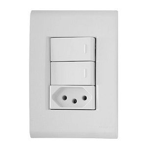 Emb Liz Interruptor (2) Simp + Tomada Tramontina