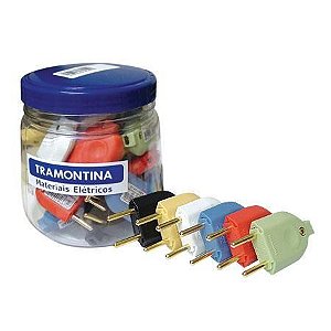 Plug Macho 2p 10a Tramontina Cores
