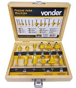 Fresa P/Madeira Jogo C/12pc Vonder