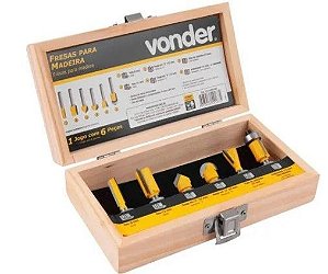 Fresa P/Madeira Jogo C/06pc Vonder