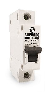 Disjuntor Soprano Branco Din 1 X 50a