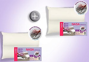 Kit 2 Travesseiros Nasa Viscoelástico - Cervical - Duoflex - 50 x 70 cm
