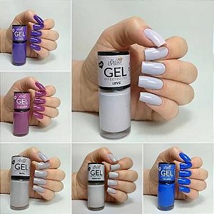 Kit 06 Cores Efeito Gel Bella Brazil 9ml 864, 865, 830, 867, 868, 869.