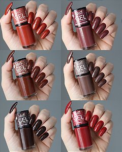 Kit 06 Esmaltes Coleção Folhas de Outono