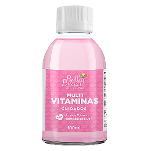Base Multi Vitaminas 100ml Linha Professional Bella Brazil Free com Nano Argan