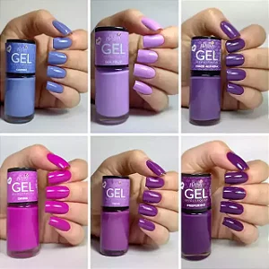 Kit 06 Esmaltes - Coleção Lilás e Roxo