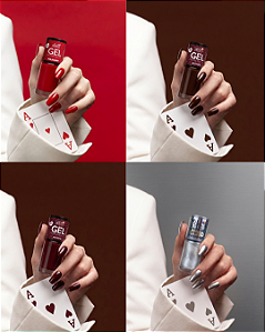 Kit 4 Cores Elegância Moderna Efeito Gel + Metalizado FREE