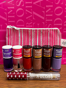 Kit Presente - Esmaltes, Necessaire e Gloss