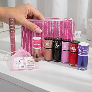 Kit Presente Esmaltes + Necessaire e Brinde