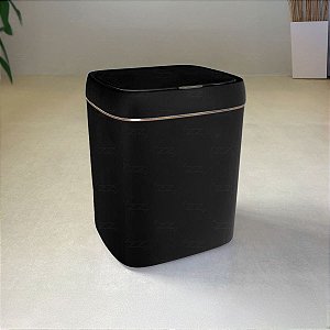 Lixeira Inteligente Yuna Square Sense 11L Bateria Recarregável Suporte Sacos Interno Preto Rosé Gold