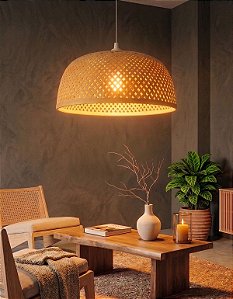Lustre Bambu Bruma Fio Branco