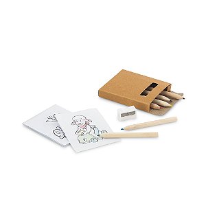 Lapis de Cor mini Kit com folhas