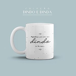 Caneca de Porcelana 325ml Agradeça por ser meu dindo eu te amo