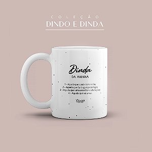 Caneca de Porcelana 325ml Dinda da Aninha