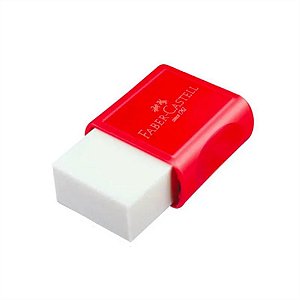 BORRACHA BRANCA FC MAX PEQUENA PLASTICA VERMEL BL.C/02 SM/107024 - FABER-CASTELL