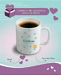 Caneca Branca Personalizada  325 ml