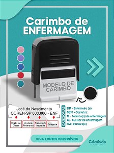 Carimbo Colop 10  27 x 10mm Enfermagem