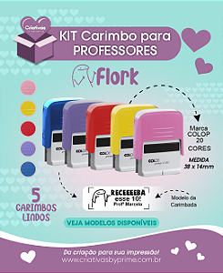 Kit Carimbos pedagógicos personalizados- 5 unidades