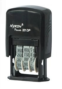 CARIMBO AUTOMÁTICO DATADOR N321DP NYKON COM TEXTO 5X25MM