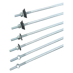 Haste Reta Para Telha + Porca 5/16 x 350mm Zincado Branco